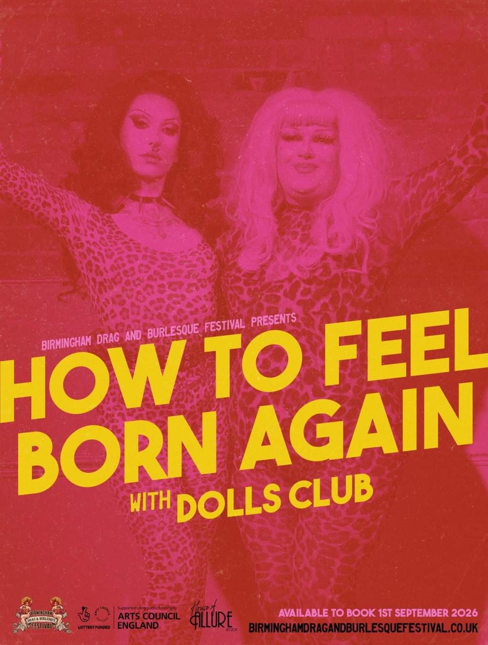 How To Feel Born Again With Dolls Club — Birmingham Drag & Burlesque Festival poster