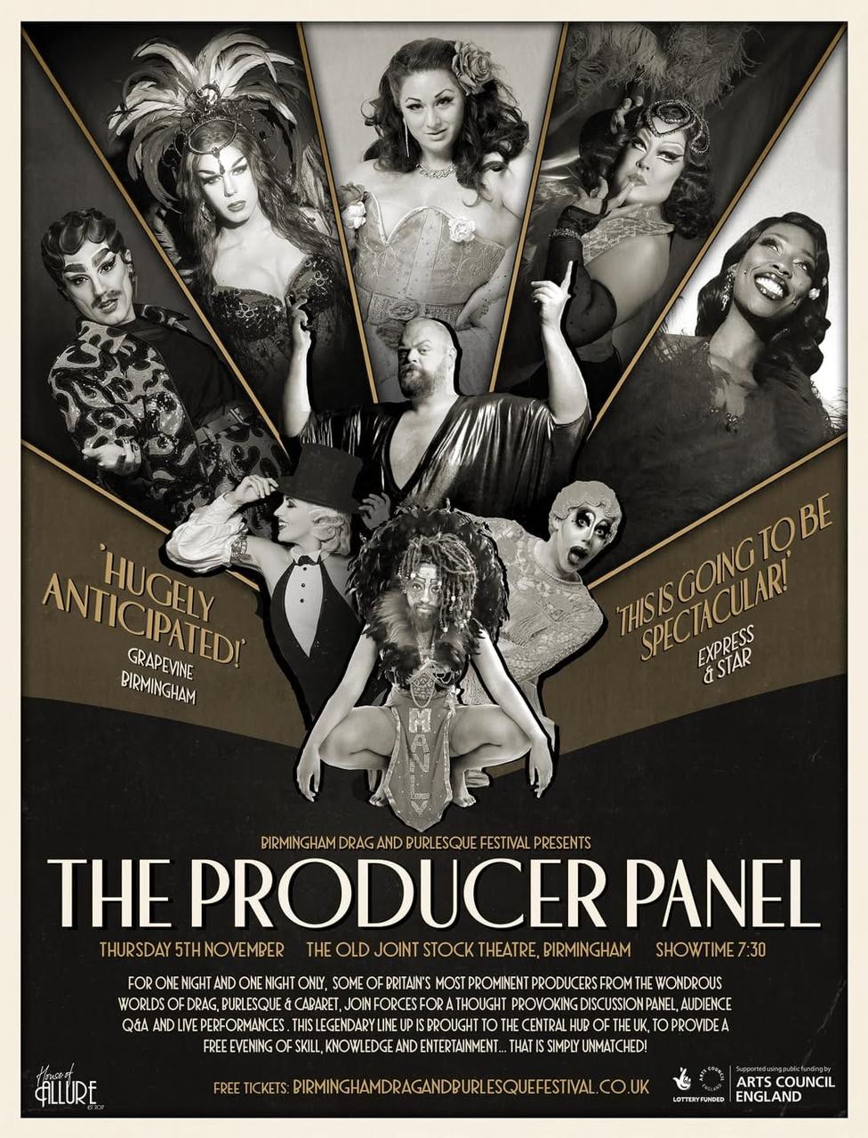 The Producer Panel — Birmingham Drag & Burlesque Festival poster