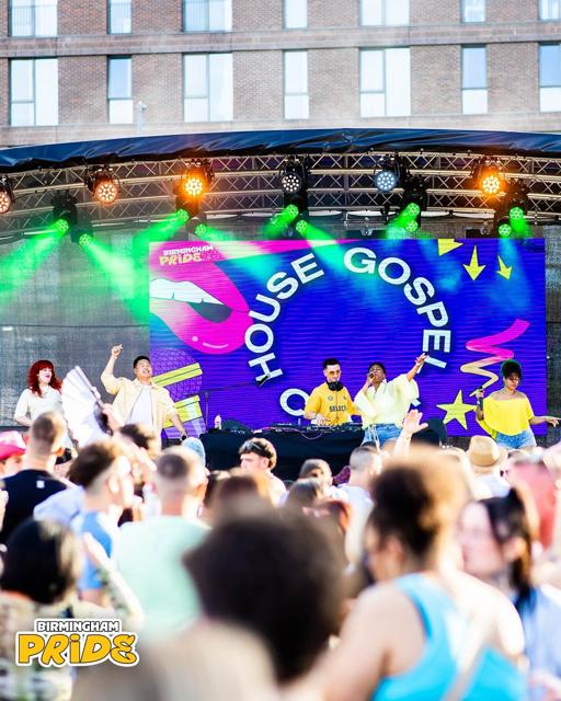 House Gospel Choir on the Birmingham Pride main stage in 2026