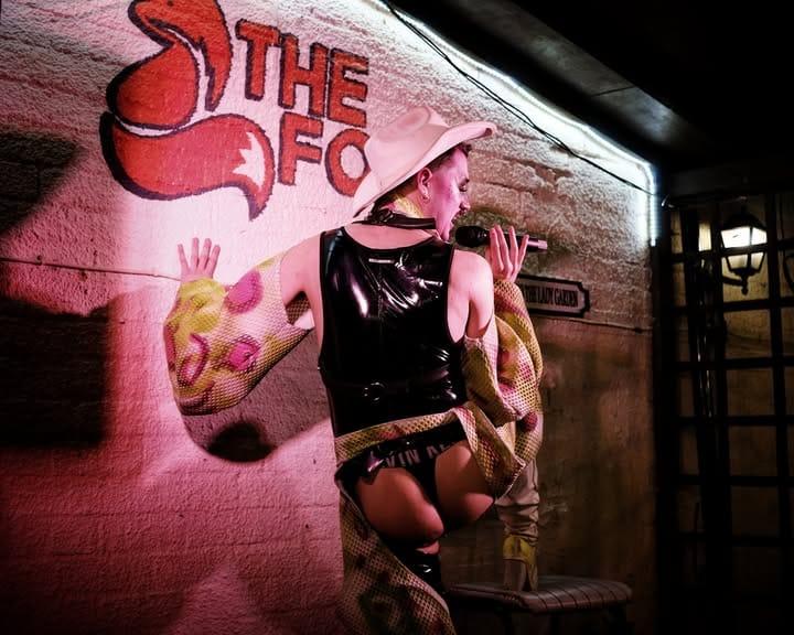 A performer at The Fox