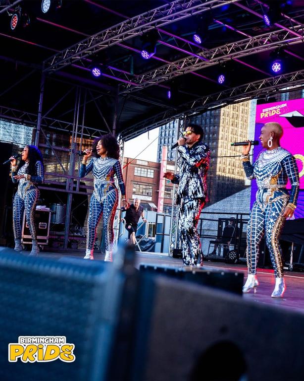 Boney M on the Birmingham Pride main stage in 2026