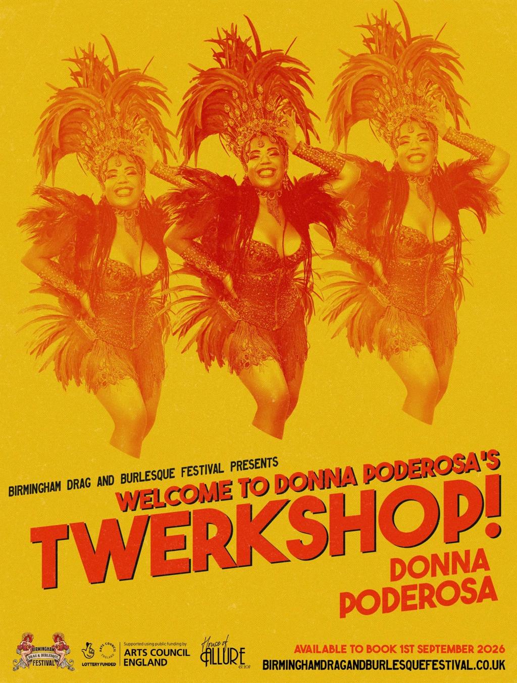 Twerkshop with Donna Poderosa — Birmingham Drag & Burlesque Festival poster