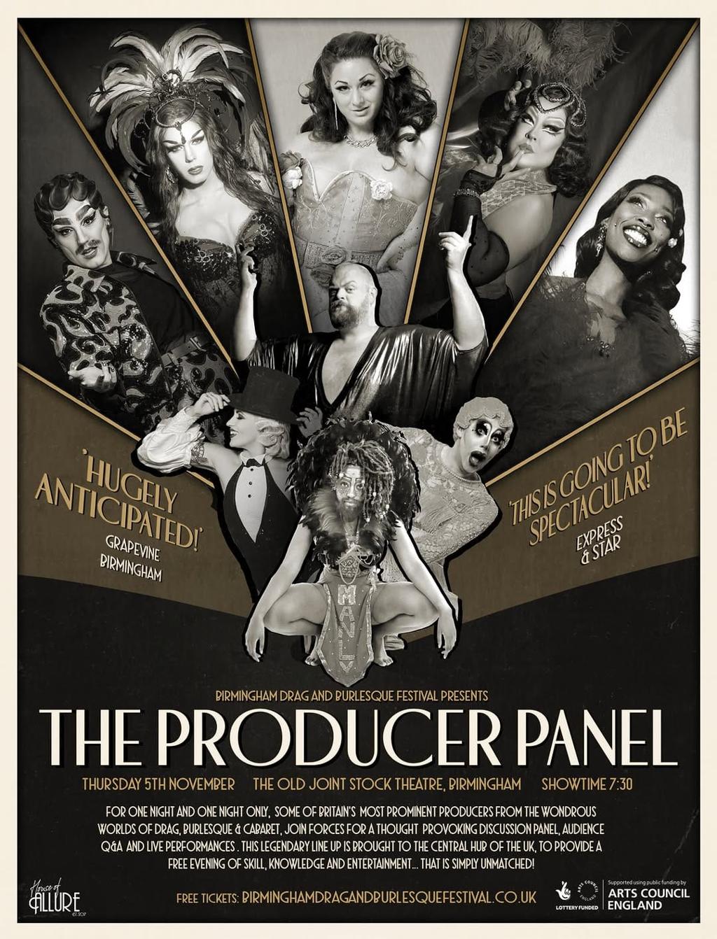 The Producer Panel — Birmingham Drag & Burlesque Festival poster