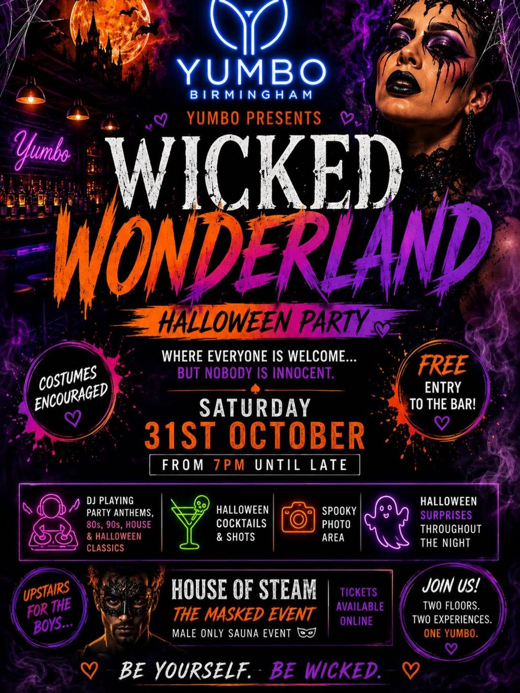 Wicked Wonderland Halloween Party poster