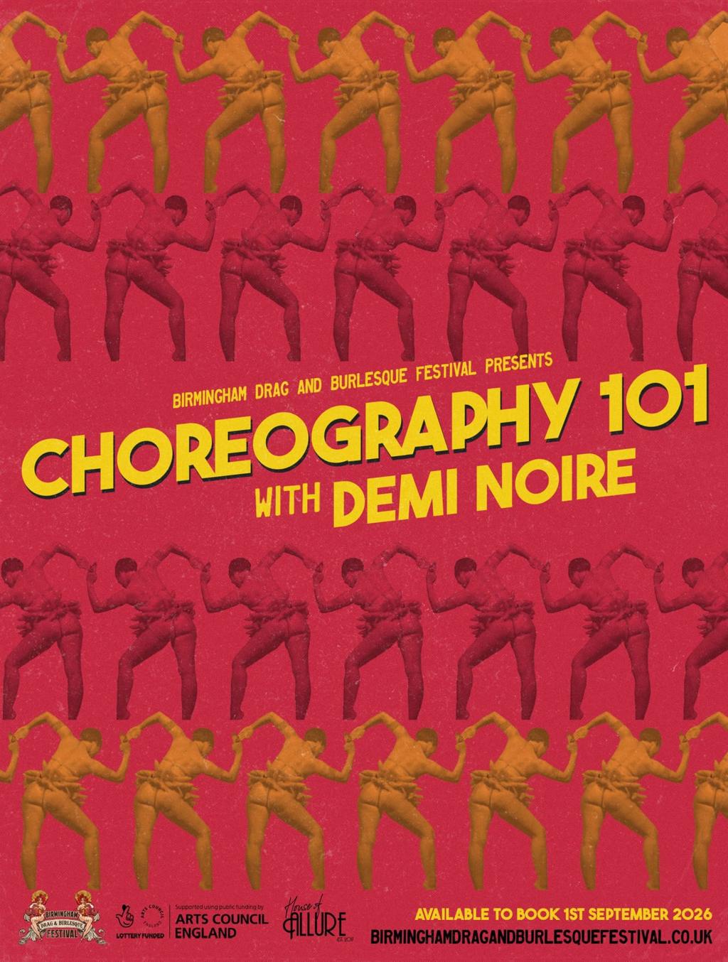 Choreography 101 with Demi Noire — Birmingham Drag & Burlesque Festival poster