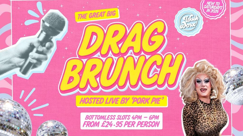 Bottomless Drag Brunch with Pork Pie at WashWorx poster