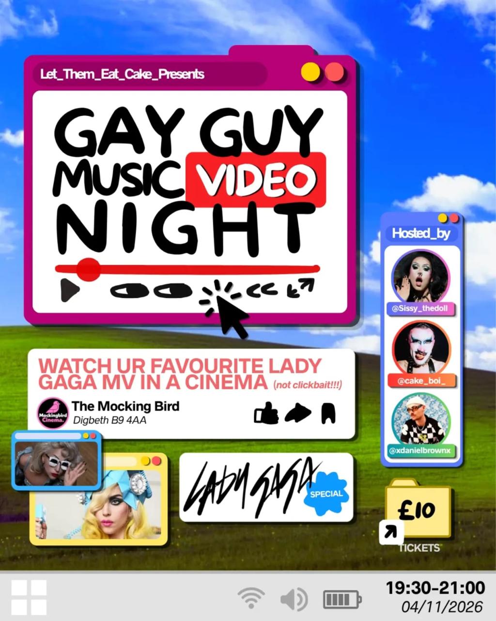 Gay Guy Music Video Night poster