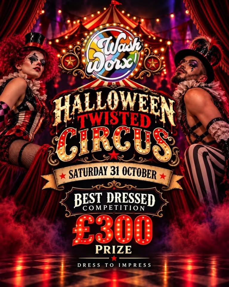Halloween Twisted Circus at WashWorx poster