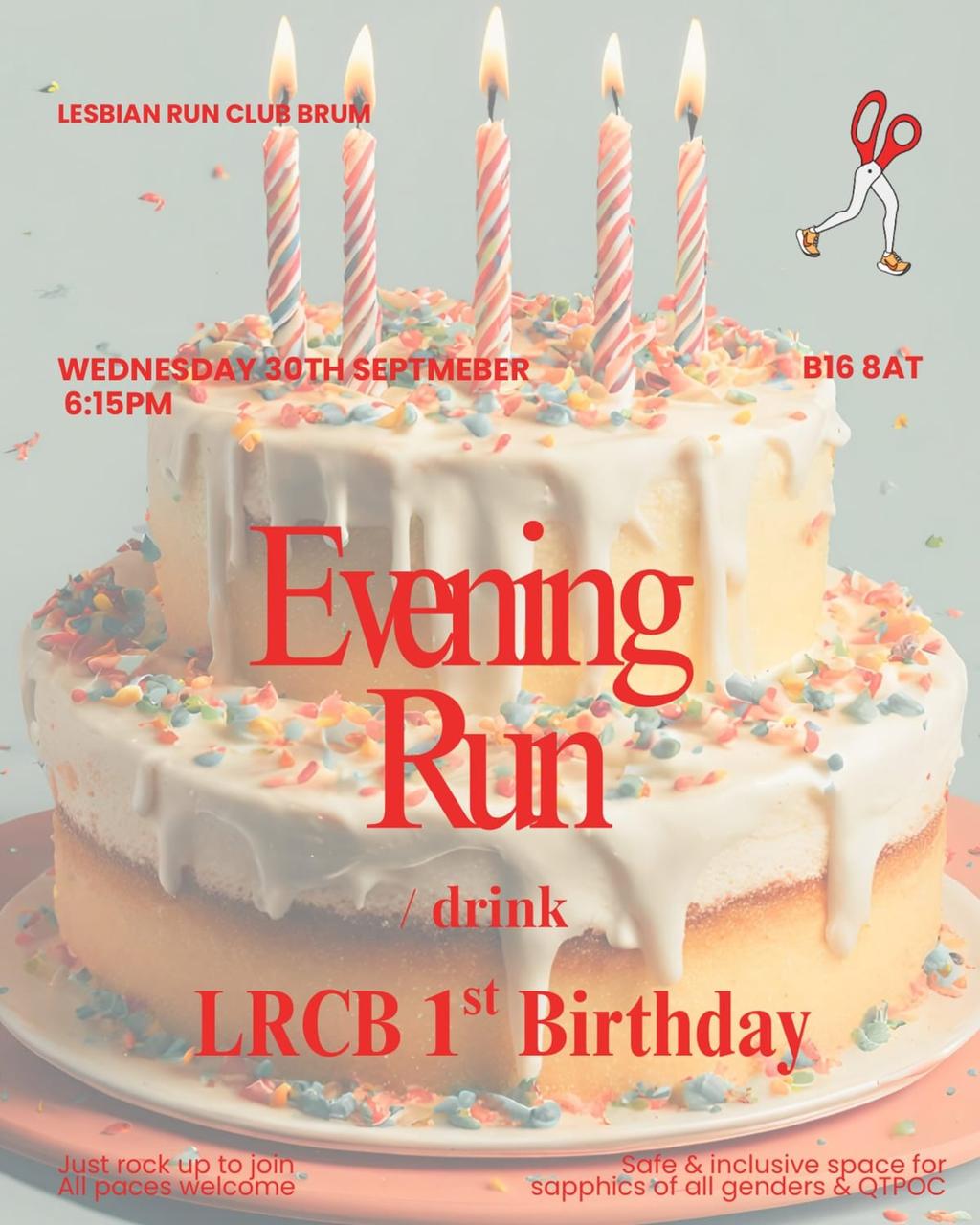 Lesbian Run Club Brum poster