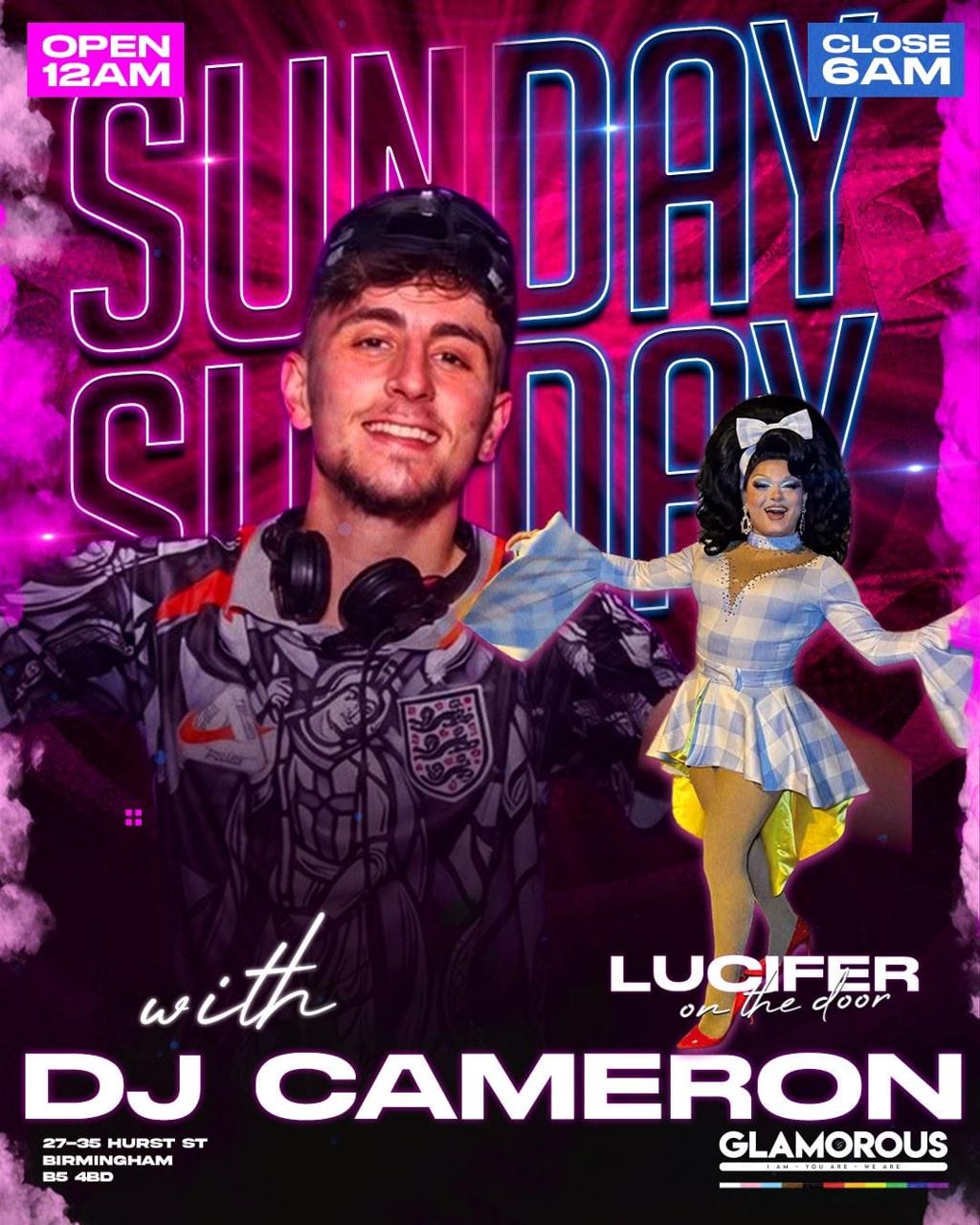 Sunday Sunday with DJ Cameron at Glamorous poster
