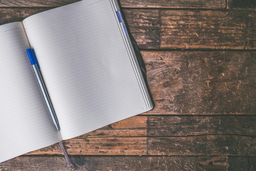 Notebook and pen