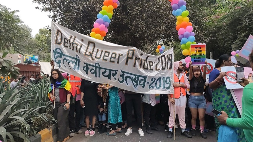 South Asian people at Queer Pride